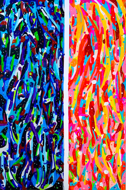 Ron Burkhardt, Agony 20:Ecstasy 21, 40 x 18 inches, Notism Art for sale